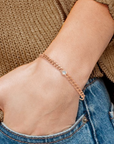 Curb Link CZ  Bolo Bracelet