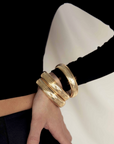Gold Cobra Bracelet Set