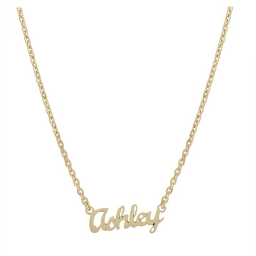 Personalized Horizontal Script Name Necklace