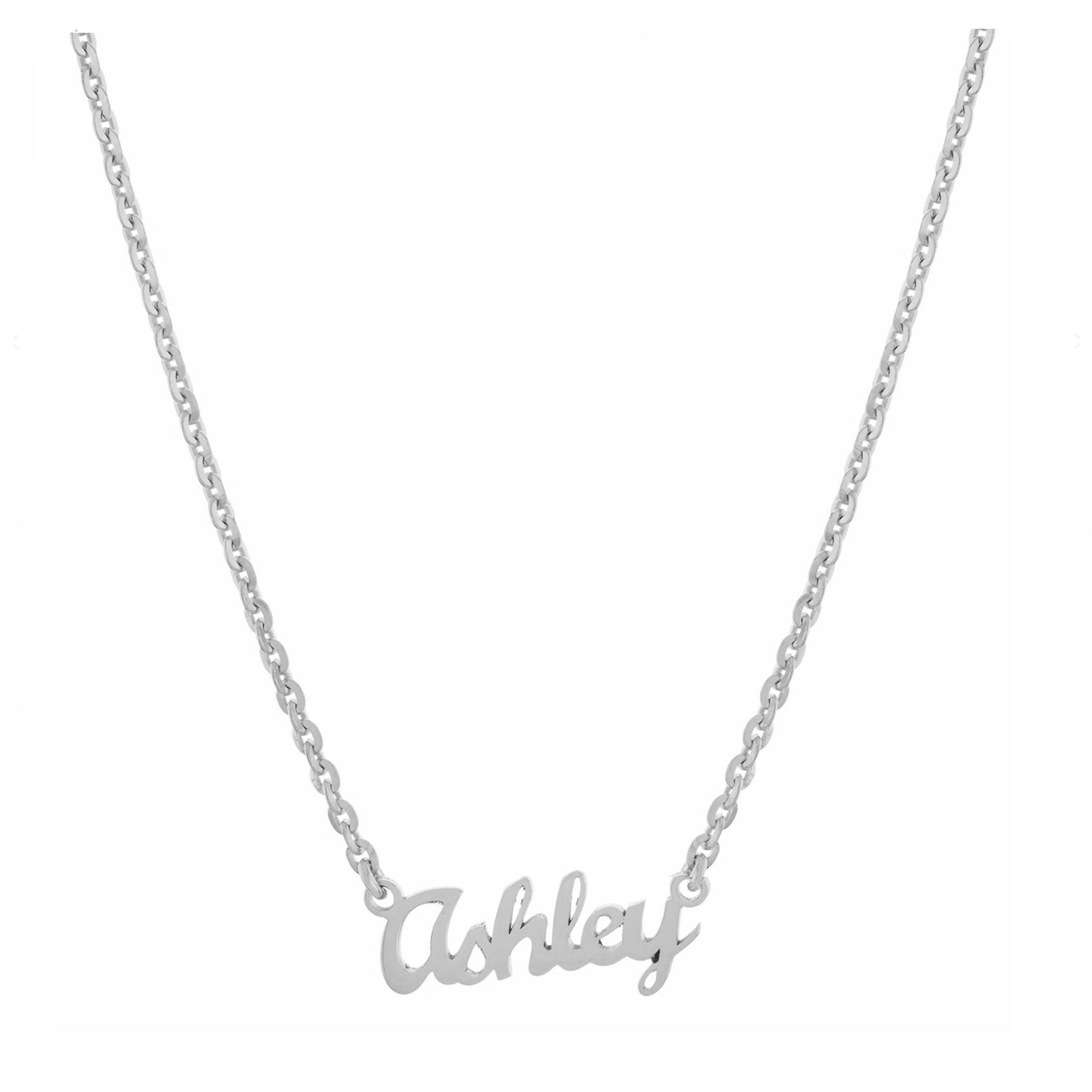 Personalized Horizontal Script Name Necklace