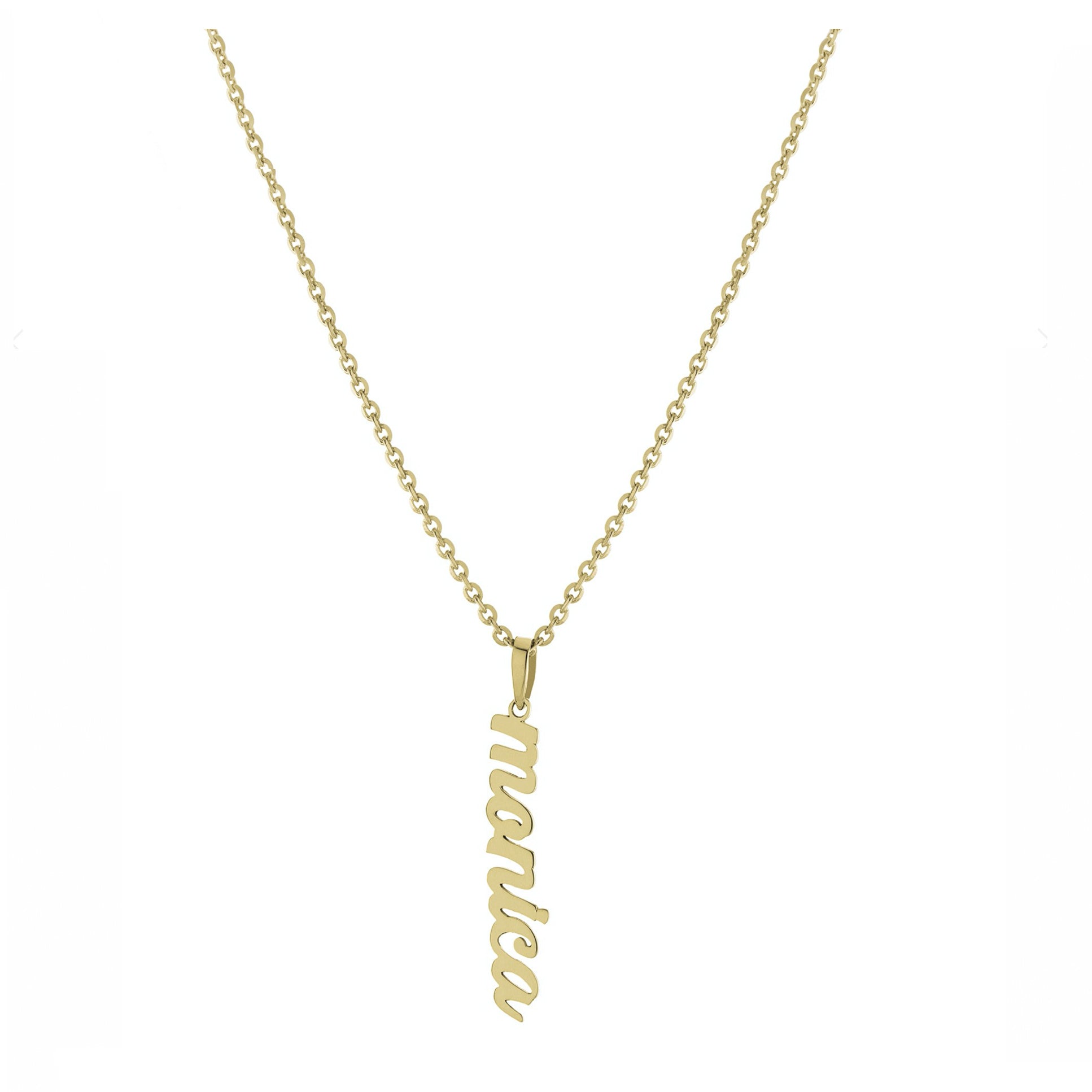 Personalized Vertical Script Name Necklace