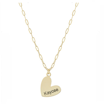 Personalized Sideways Heart Necklace