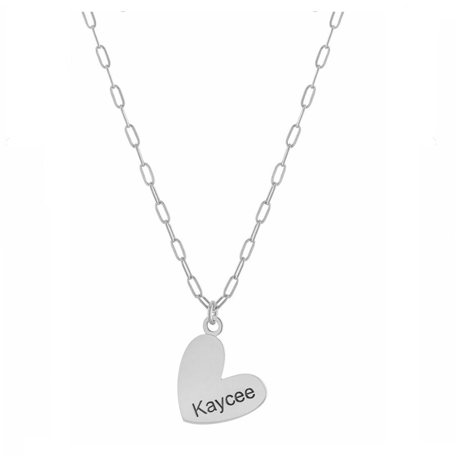 Personalized Sideways Heart Necklace