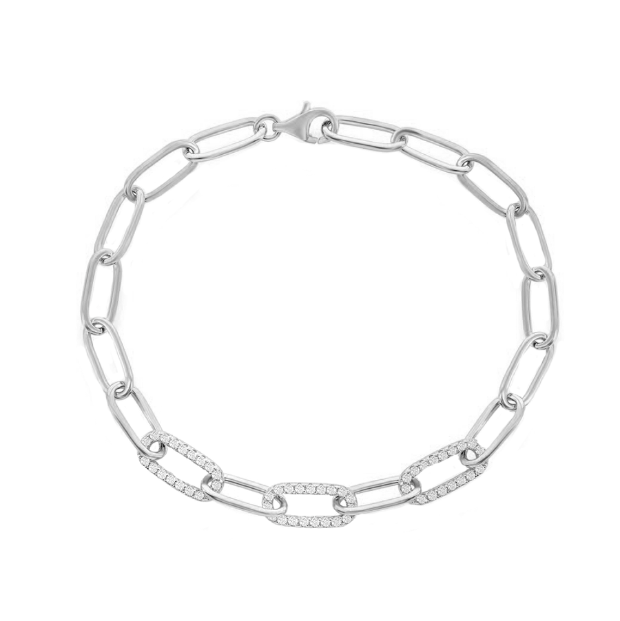 Sparkle Link Paperclip Bracelet
