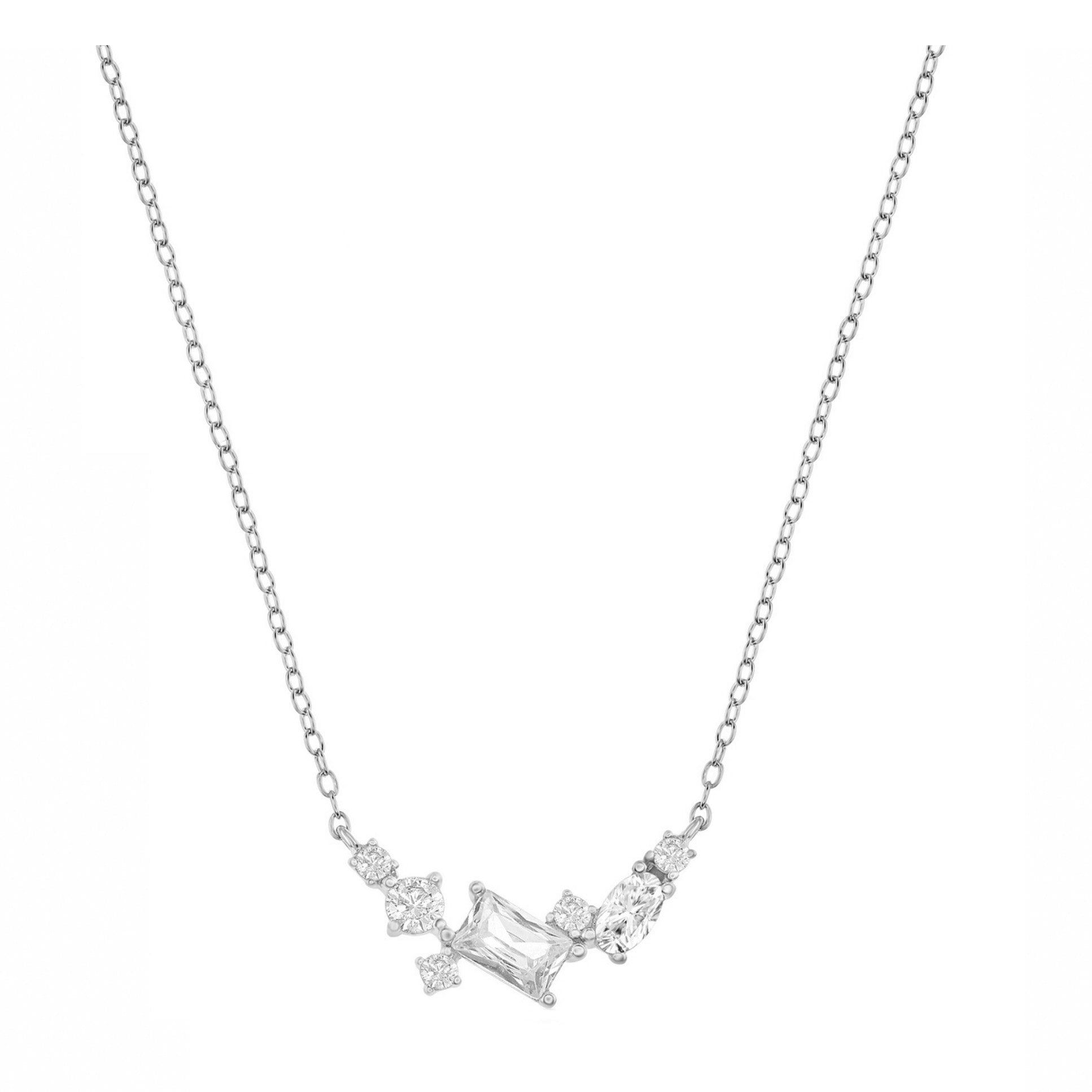 Multi-Shaped Sparkle Bar Necklace