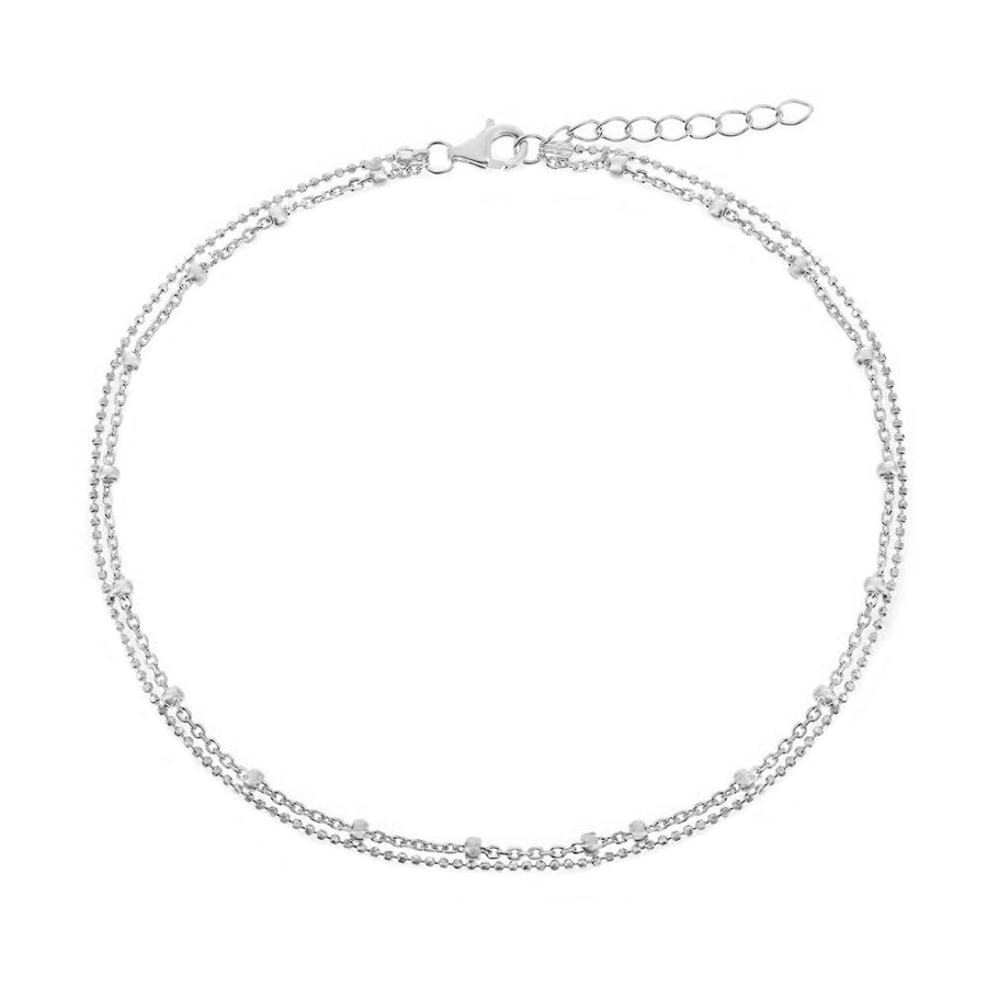Beaded Double Chain Anklet