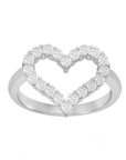 Pave Heart Outline Ring
