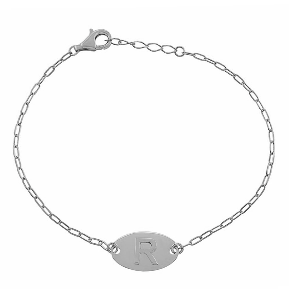 Personalized Oval Initial Bracelet
