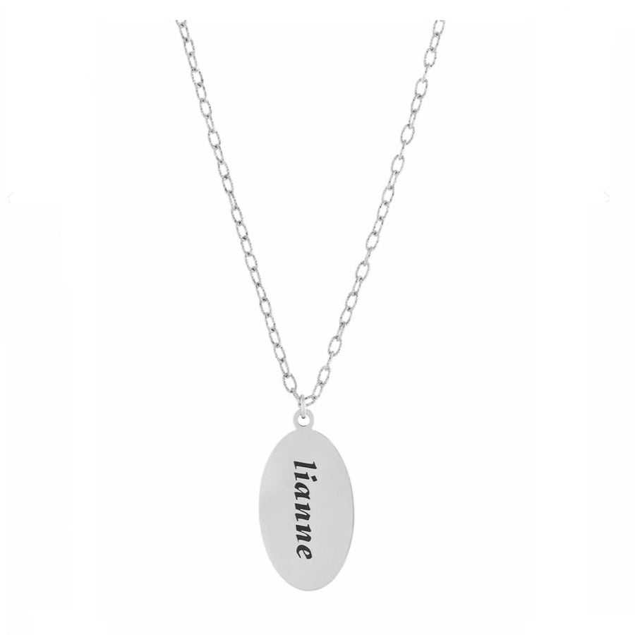 Personalized Oval Name Necklace
