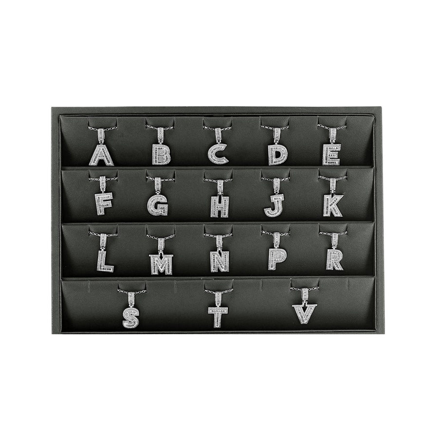 Sparkle Baguette Initial Necklace