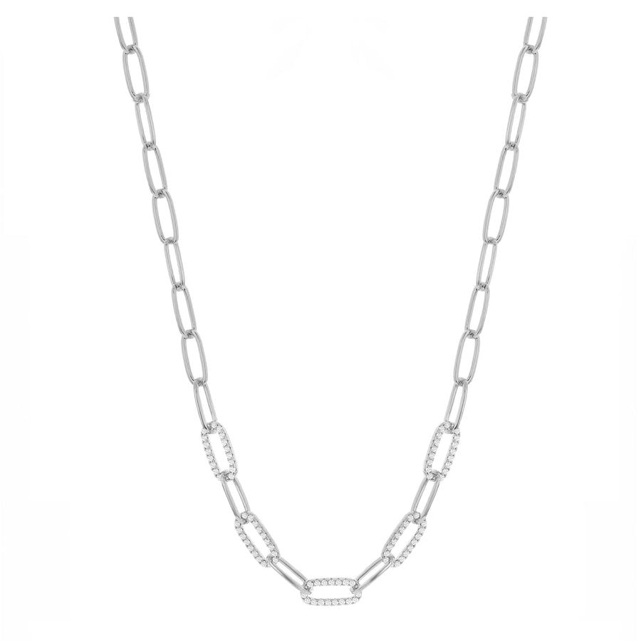 Sparkle Link Paperclip Necklace