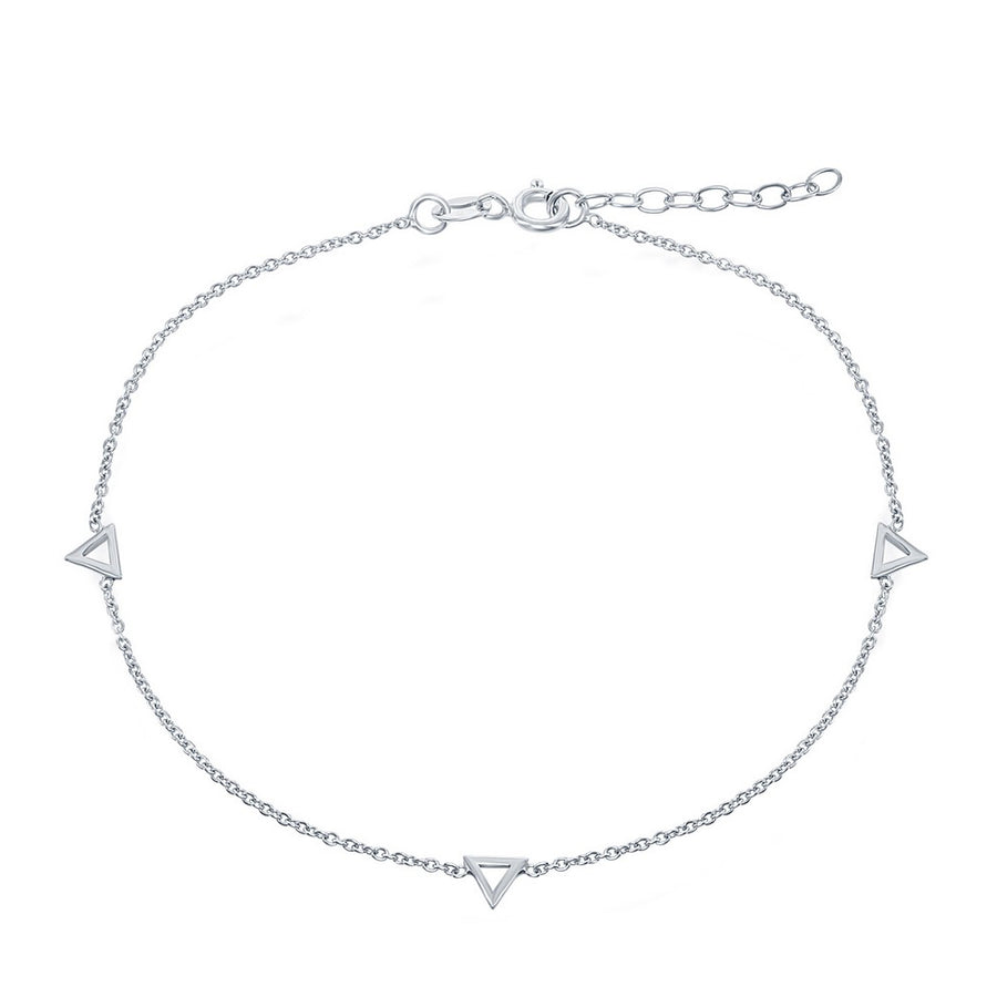 Silver Triangle Anklet