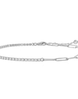 Half Tennis Half Paperclip Bracelet