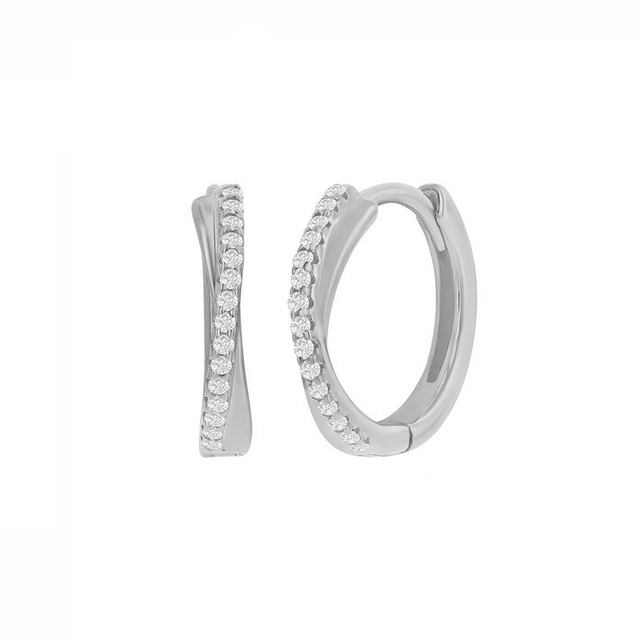 X Sparkle Huggie Earrings