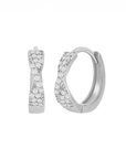 Twisted Sparkle Huggie Earrings