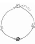 Personalized Double Initial Paw Necklace
