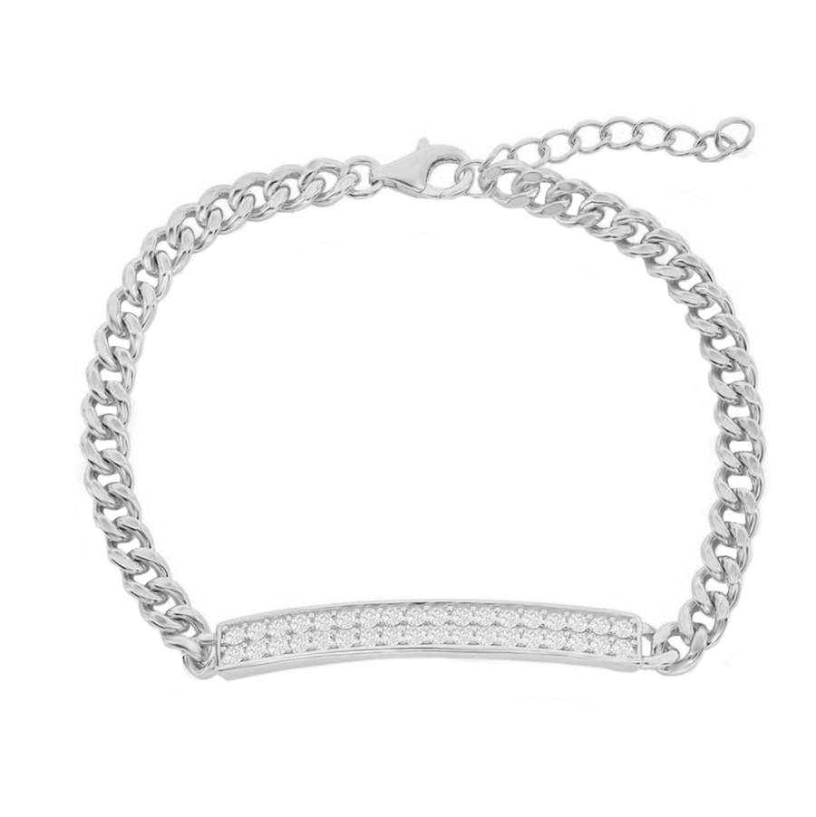 Pave Bar Curblink Bracelet