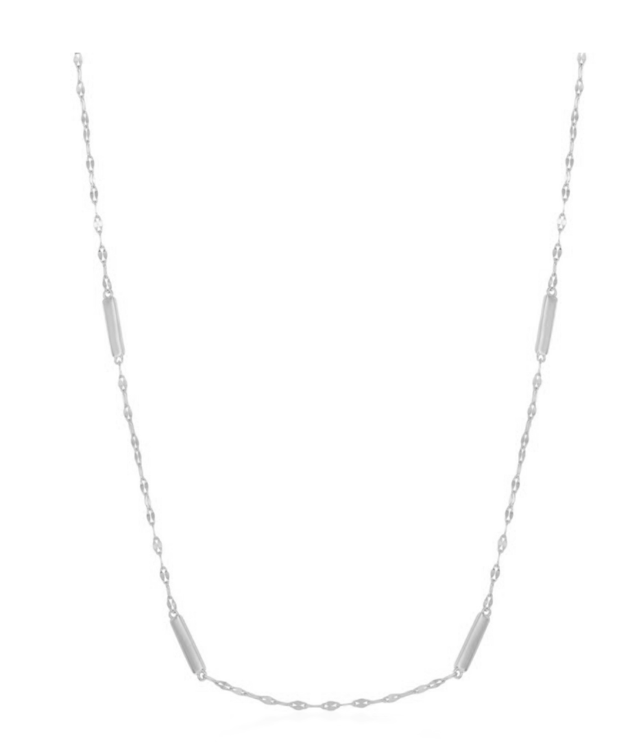 Twisted Serpentine Chain Bar Station Necklace