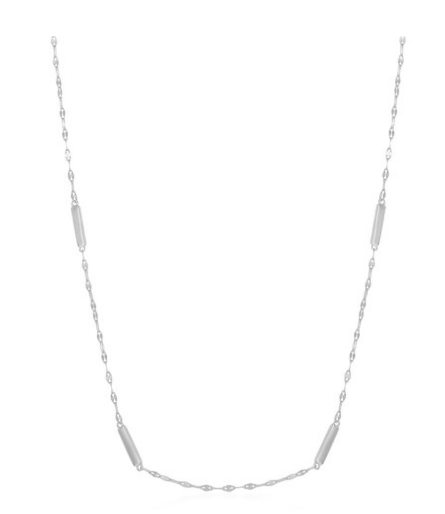 Twisted Serpentine Chain Bar Station Necklace