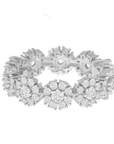 Pave Flower Eternity Band