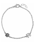 Personalized Single Initial Paw Necklace