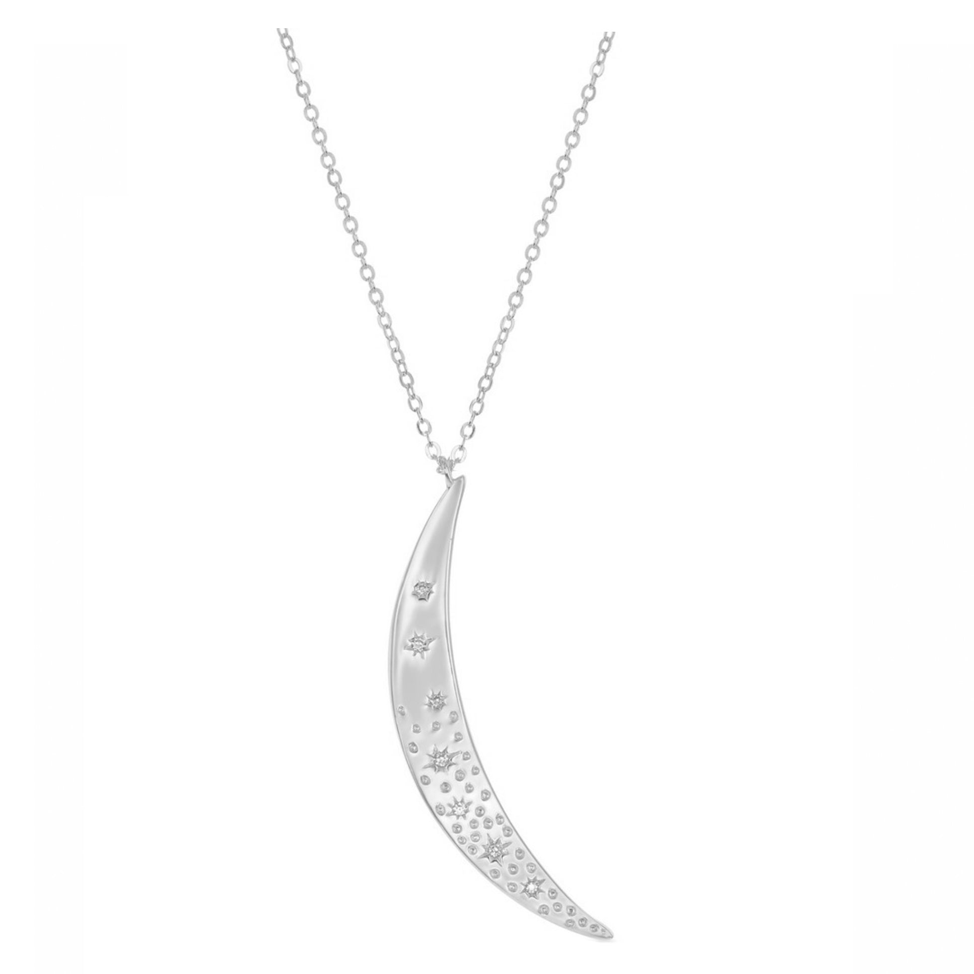 Sparkle Crescent Moon Necklace