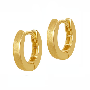 Brushed Huggie Earrings