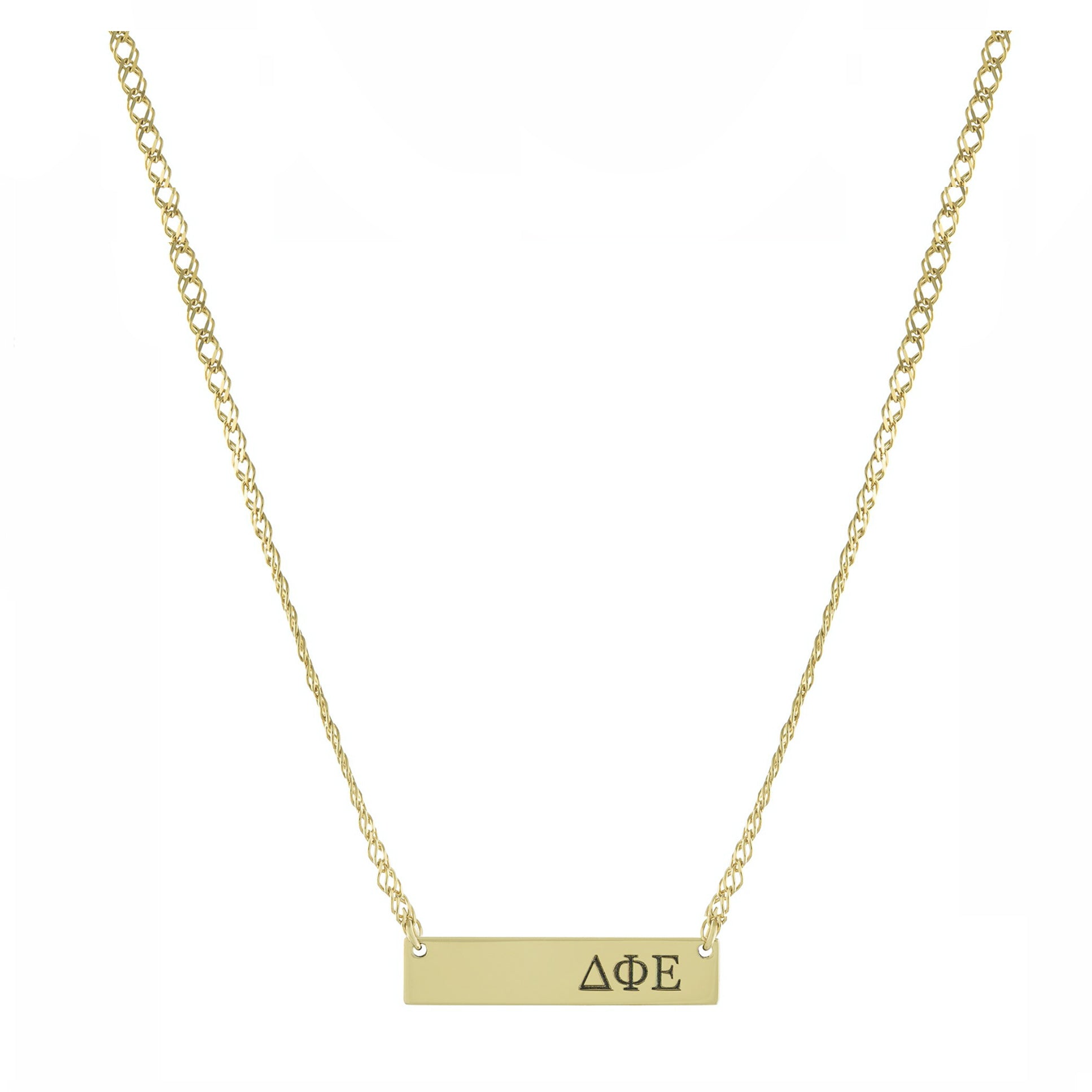 Personalized Sorority Bar Necklace