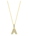 Sparkle Baguette Initial Necklace
