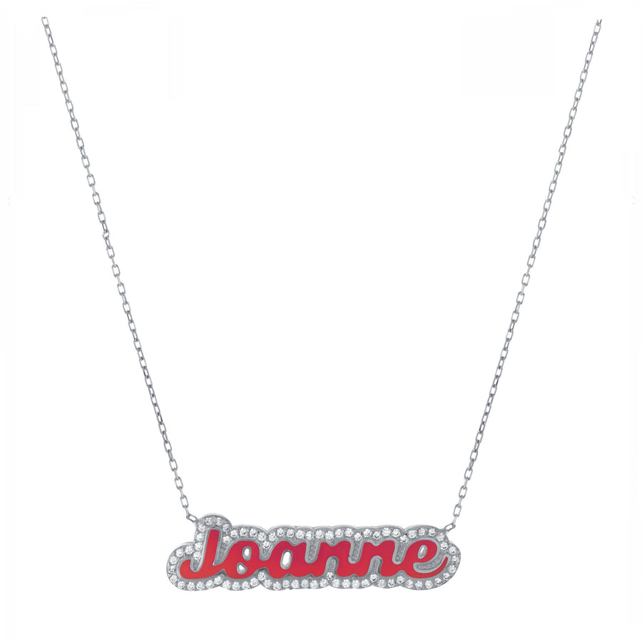 Personalized Sparkle snd Resin Name Necklace