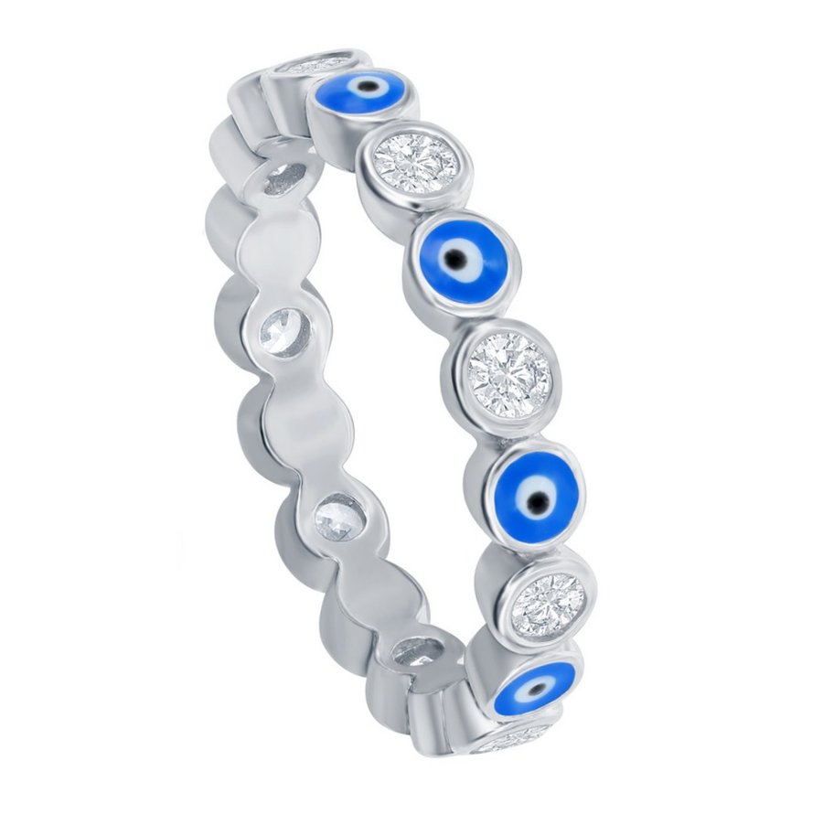 Sparkle Evil Eye Eternity Band