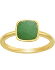 Square Jade Bezel Ring