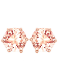 Round Solitaire Morganite Studs