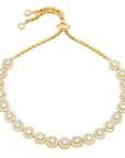Round Halo Bolo Bracelet
