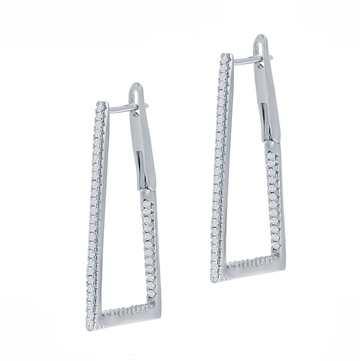 Triangle Sparkle Hoop Earrings
