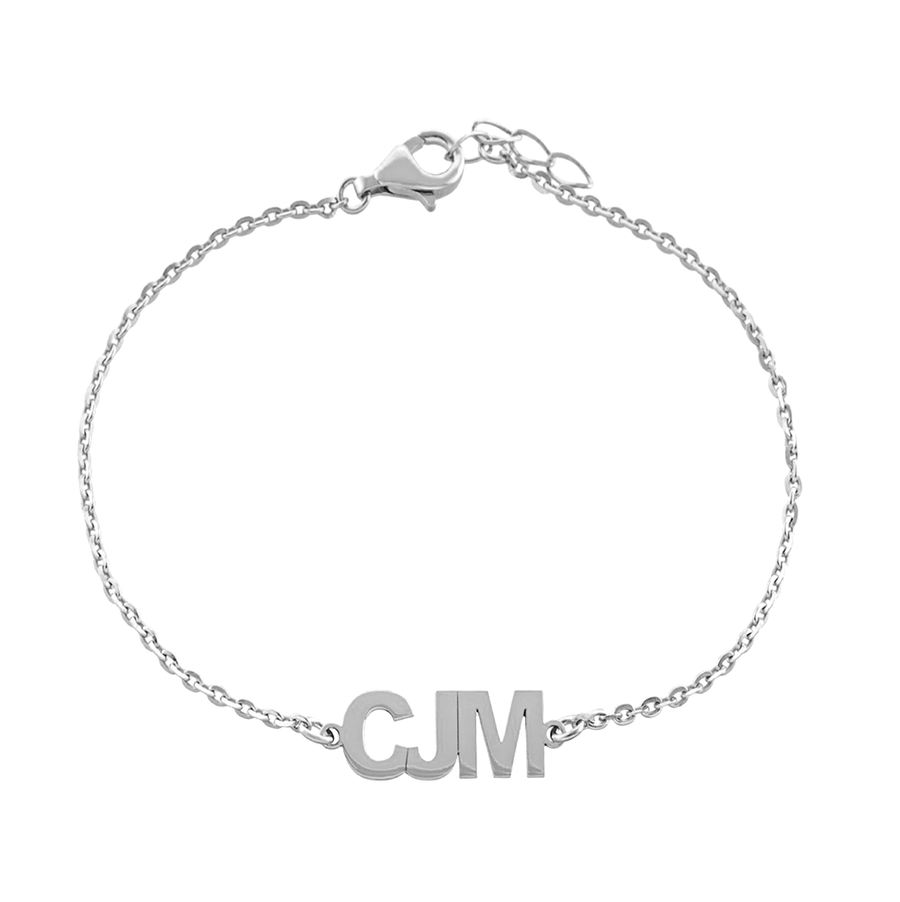Personalized Triple Initial Bracelet