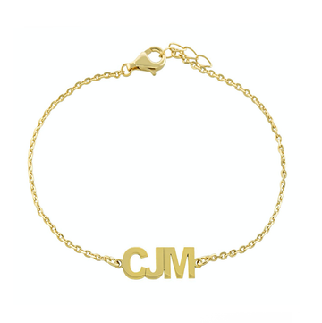 Personalized Triple Initial Bracelet