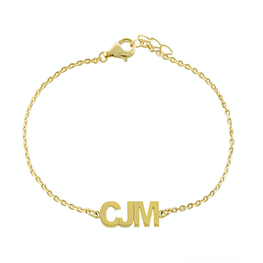 Personalized Triple Initial Bracelet