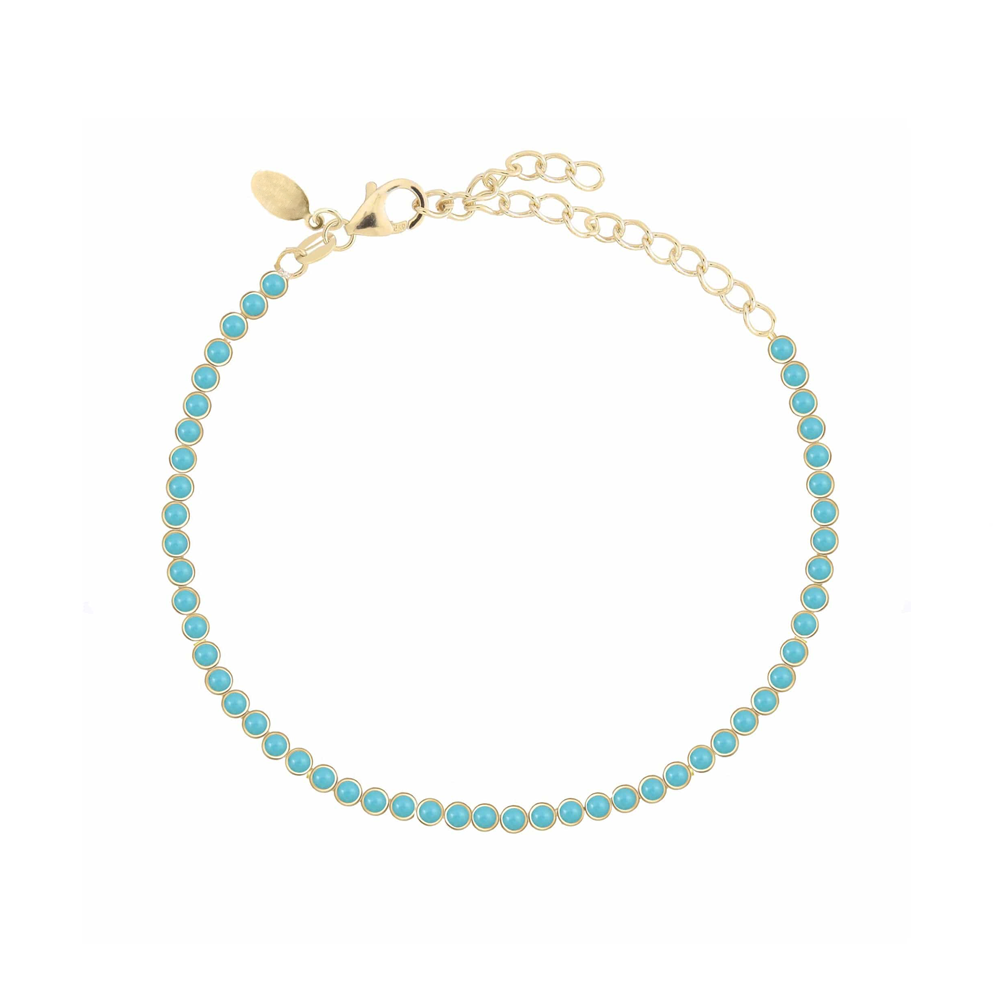 Turquoise Match Point Tennis Bracelet