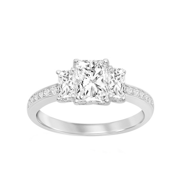 Three Stone Radiant Ring