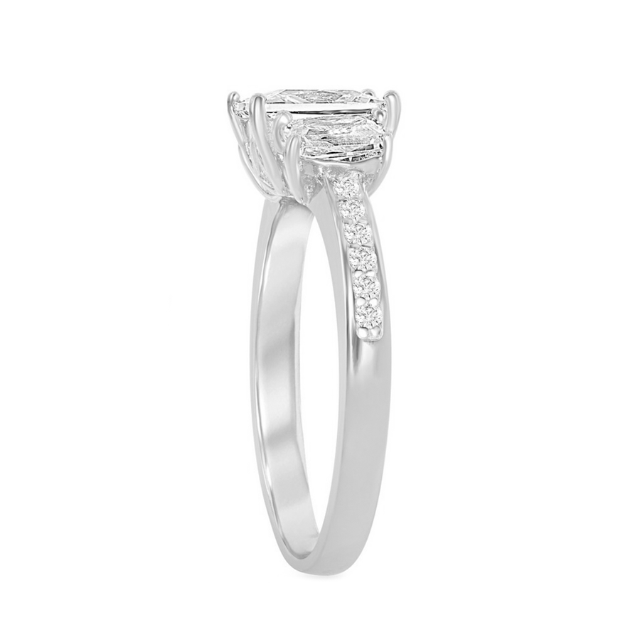 Three Stone Radiant Ring