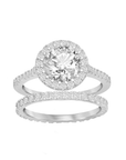 French Set Round Halo Ring Set