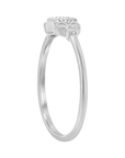 Petite Square and Trio Side Stone Ring