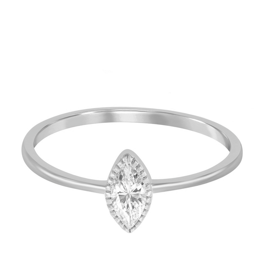Petite Marquire Solitaire Ring
