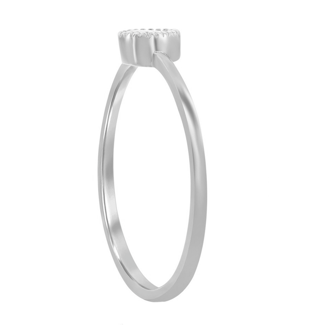 Petite Pear Solitaire Ring
