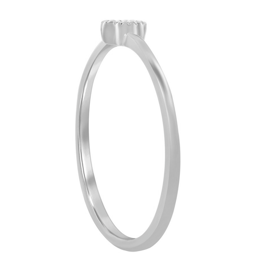 Petite Heart Solitaire Ring