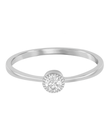 Petite Round Solitaire Ring