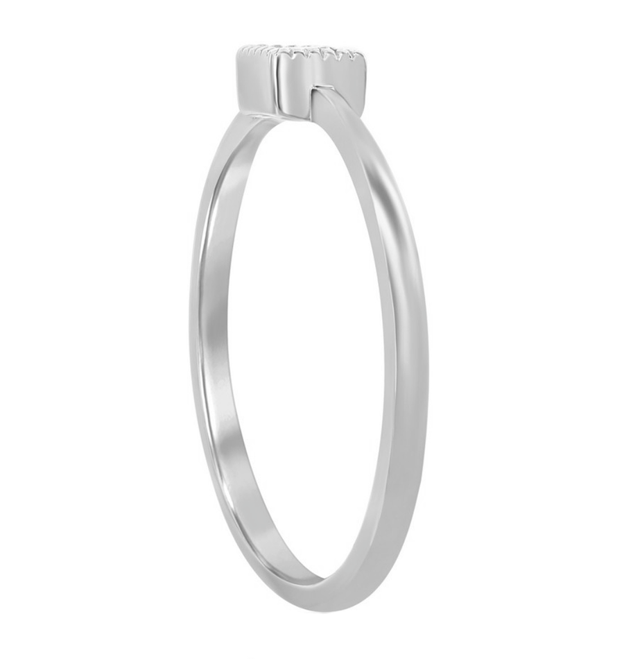 Petite Square Solitaire Ring
