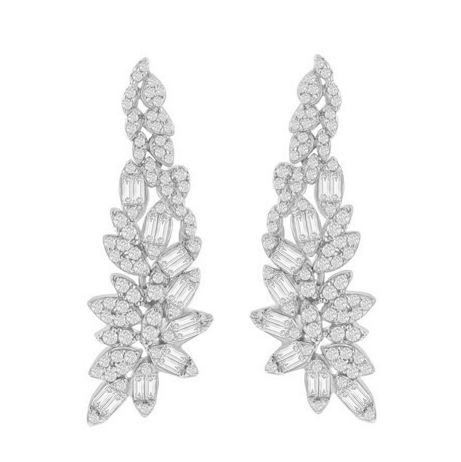 Sparkle Cluster Cascade Earrings