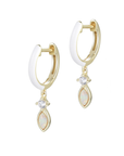 Enamel Opal Huggies Earrings (Available in 4 Colors)